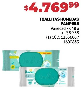 Makro TOALLITAS HÚMEDAS PAMPERS Variedad x 48 u oferta