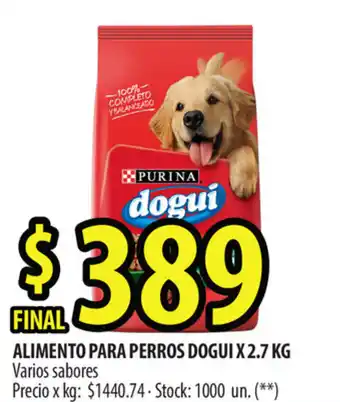 Punto Mayorista Purina Dogui Alimento para Perros x 2.7 kg oferta