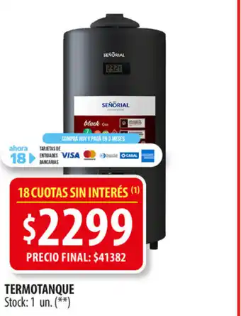 Punto Mayorista Señorial Termotanque oferta