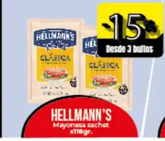 Supermayorista Vital Hellmann's Mayonesa sachet x118gr. oferta