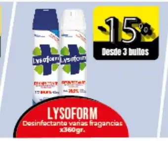 Supermayorista Vital Lysoform Desinfectante varias fragancias x 360 gr. oferta