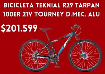 Naldo Lombardi BICICLETA TEKNIAL R29 TARPAN 100ER 21V TOURNEY D.MEC. ALU oferta