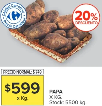 Carrefour PAPA X KG oferta