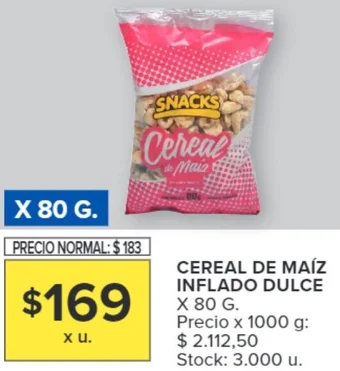 Carrefour CEREAL DE MAÍZ INFLADO DULCE X 80 G oferta