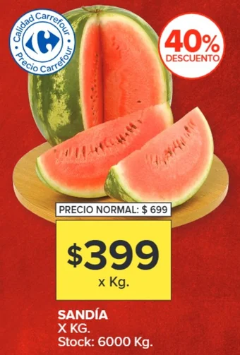 Carrefour SANDÍA X KG oferta