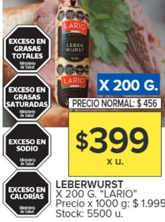 Carrefour LEBERWURST X 200 G oferta