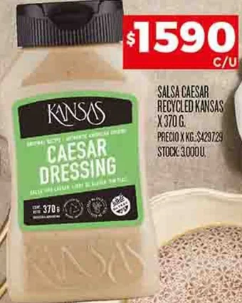 Supermercados DIA SALSA CAESAR RECYCLED KANSAS X 370G oferta