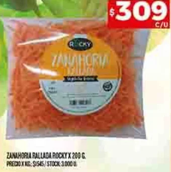 Supermercados DIA ZANAHORIA RALLADA ROCKY X 200 G oferta