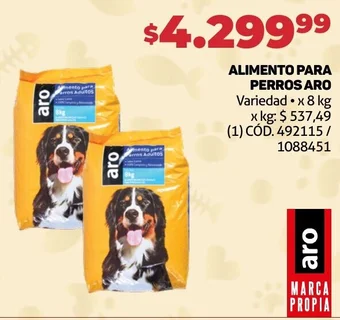Makro ALIMENTO PARA PERROS ARO Variedad x 8 kg oferta