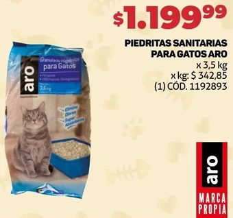 Makro PIEDRITAS SANITARIAS PARA GATOS ARO x 3,5 kg oferta
