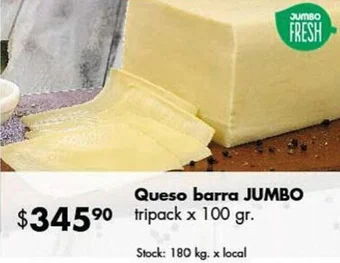 Disco Queso barra JUMBO tripack x 100 gr. oferta