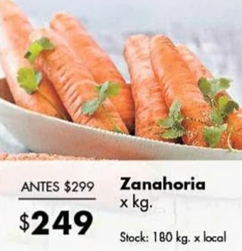 Disco Zanahoria x kg oferta