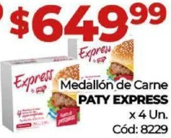 Diarco Medallón de Carne PATY EXPRESS x 4 Un. oferta