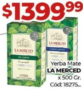 Diarco Yerba Mate LA MERCED x 500 Gr. oferta