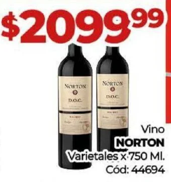 Diarco Vino NORTON Varietales x 750 ML oferta