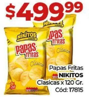 Diarco Papas Fritas NIKITOS Clasicas x 120 Gr oferta