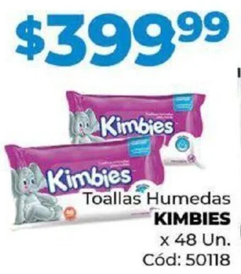 Diarco Toallas Humedas KIMBIES x 48 Un. oferta