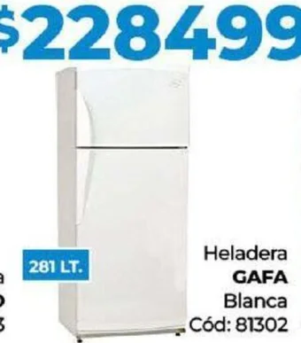 Diarco Heladera GAFA Blanca oferta