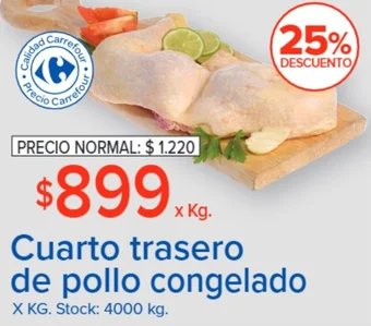 Carrefour Market Cuarto trasero de pollo congelado oferta