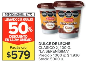 Carrefour Market DULCE DE LECHE CLÁSICO X 400 G oferta