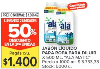 Carrefour Market JABÓN LÍQUIDO PARA ROPA PARA DILUIR X 500 ML oferta
