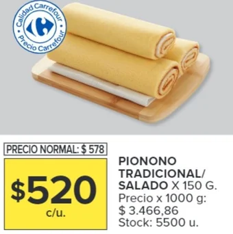 Carrefour Market PIONONO TRADICIONAL/ SALADO X 150 G oferta