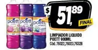 Supermercados Yaguar Limpiador Liquido Poett 900ml oferta