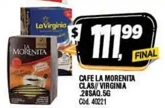 Supermercados Yaguar Cafe La Morenita Clas/Virginia 5g oferta