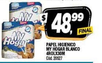 Supermercados Yaguar Papel Higienico My Hogar Blanco 4Rolx30m oferta