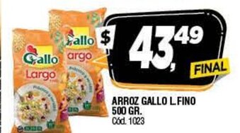 Supermercados Yaguar Arroz Gallo L Fino 500gr oferta