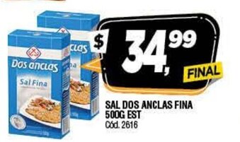 Supermercados Yaguar Sal Dos Anclas Fina 500g Est oferta
