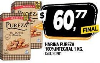 Supermercados Yaguar Harina Pureza 100% Integral 1kg oferta