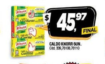 Supermercados Yaguar Caldo Knorr 6un oferta
