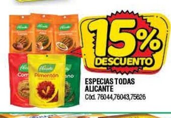Supermercados Yaguar Especias Todas Alicante oferta