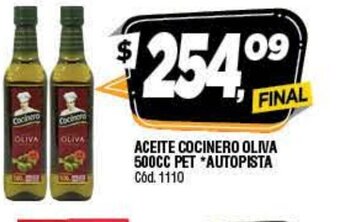 Supermercados Yaguar Aceite Cocinero Oliva 500cc Pet. *Autopista oferta