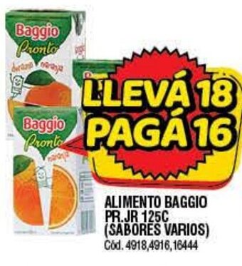 Supermercados Yaguar Alimento Baggio Pr.Jr 125c (Sabores Varios) oferta