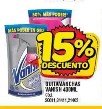 Supermercados Yaguar Quitamanchas Vanish 400ml oferta