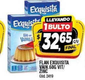Supermercados Yaguar Flan Exquisita Vain. 60g Vit/Zinc oferta