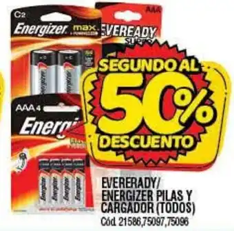Supermercados Yaguar Evererady Energizer Pilas Y Cargador (Todos) oferta
