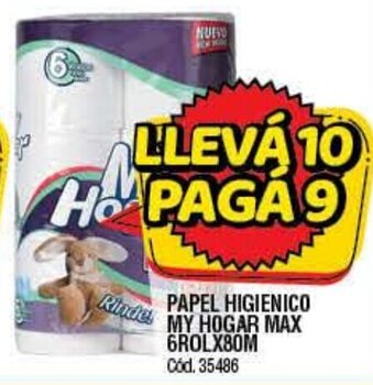 Supermercados Yaguar Papel Higienico My Hogar Max 6Rolx80m oferta