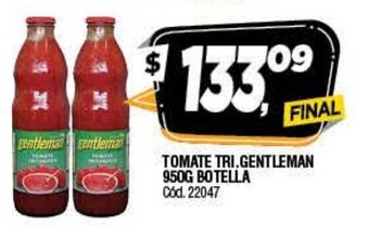 Supermercados Yaguar Tomate Tri. Gentleman 950g Botella oferta