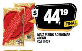 Supermercados Yaguar Maiz Pising Adenomar 400gr oferta