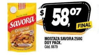 Supermercados Yaguar Mostaza Savora 250g Doy Pack oferta