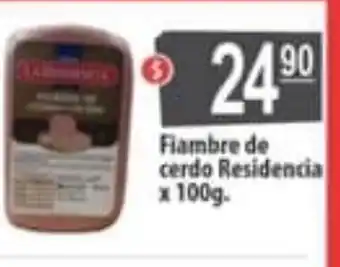 Fiambre de cerdo Residencia x 100g