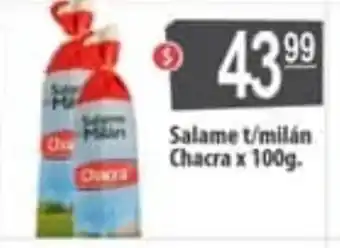 Autoservicio Capo Salame t/milán Chacra x 100g oferta
