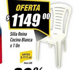 Supermercados Comodin Silla Reina Cocina Blanca oferta