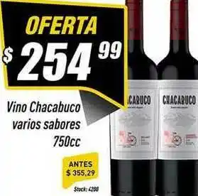 Supermercados Comodin Vino Chacabuco Varios Sabores 750cc oferta