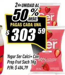 Supermercados Comodin Yogur Ser Calci+ Con Prep Frut Sach 1kg oferta