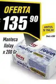 Supermercados Comodin Manteca Ilolay x 200gr oferta