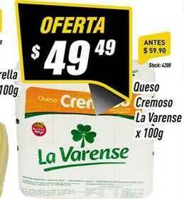 Supermercados Comodin Queso Cremoso La Varense 100g oferta